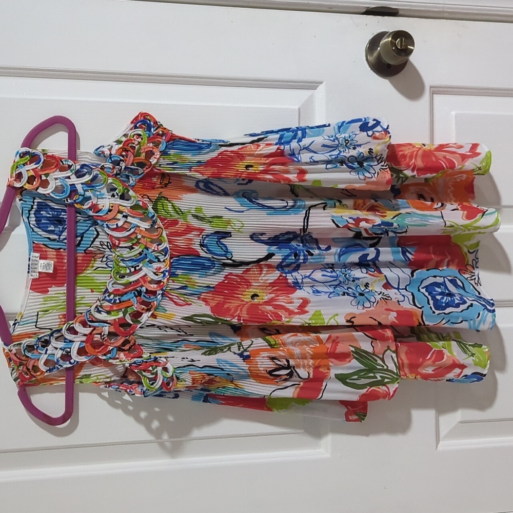 Floral pleated off shoulder blouse